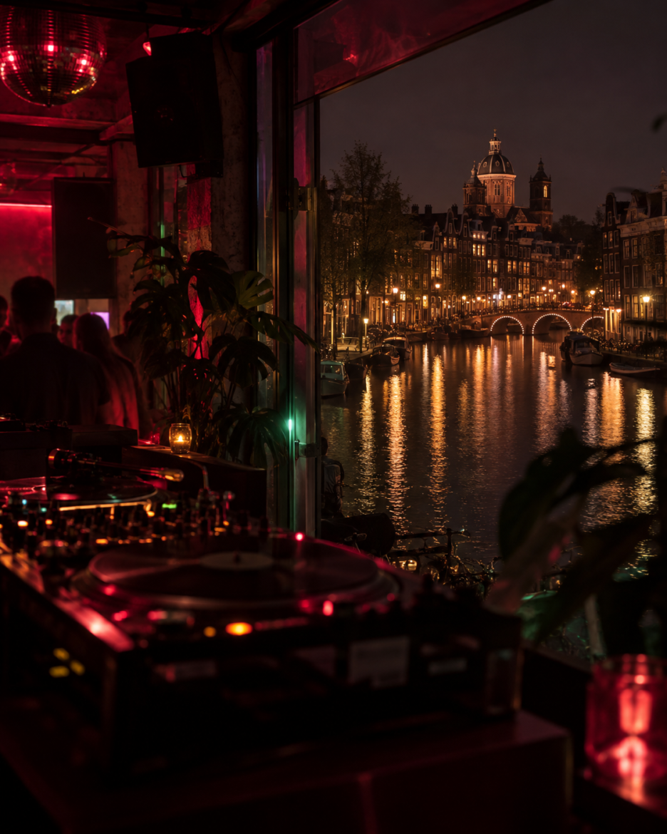 Amsterdam night scene representing Amsterdam Dance Event 2026